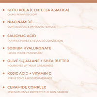 3-Step Daily Glow Skincare Kit with Creamy Face Wash & Gotu Kola Care