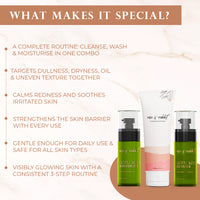 3-Step Daily Glow Skincare Kit with Creamy Face Wash & Gotu Kola Care